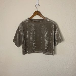 Urban outfitters velvet crop top